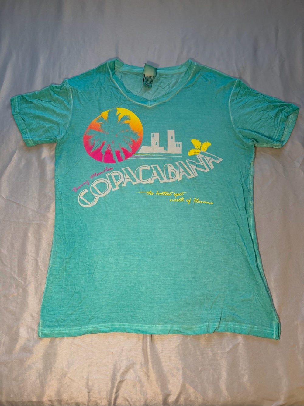 Barry Manilow Copacabana Graphic Short Sleeve Tee - Teal
